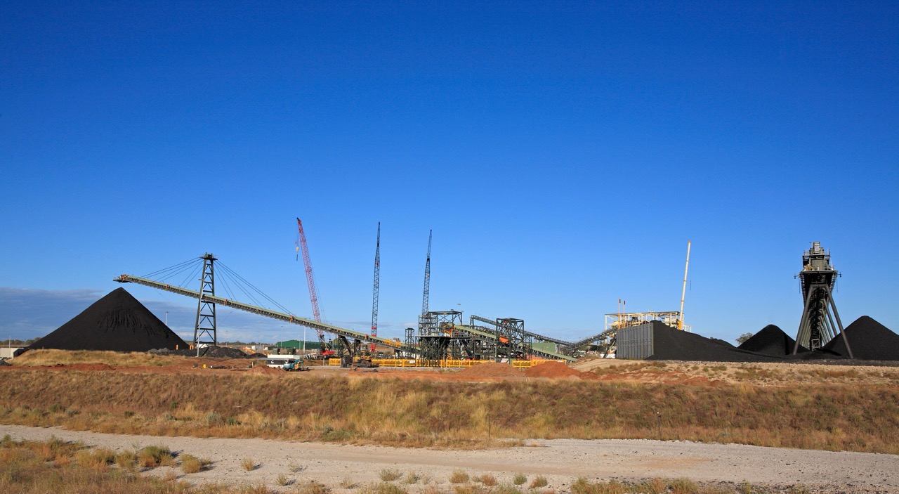 Whitehaven Coal Mine, an underground coal mine at Baan Baa, near Narrabri, western NSW, Australia